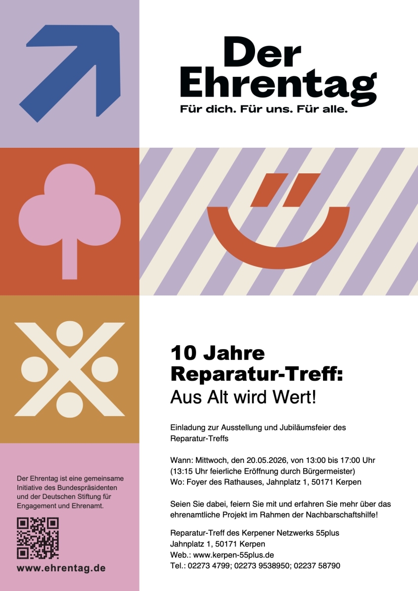 Plakat ReparaturJPEG Treff Ehrentag